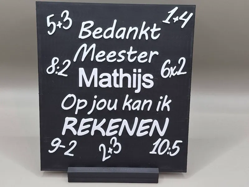 Bedankje voor de meester / juf einde schooljaar