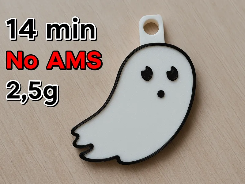 Cute ghost keychain (No AMS)