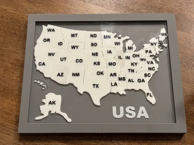 Storage/Display Case for USA puzzle