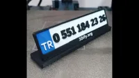 Vehicle parking number plate - Snap-on version