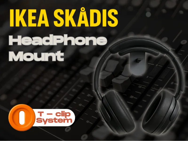 Headphone Mount for IKEA Skadis 