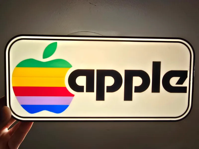 Retro Apple Computer Lightbox Sign