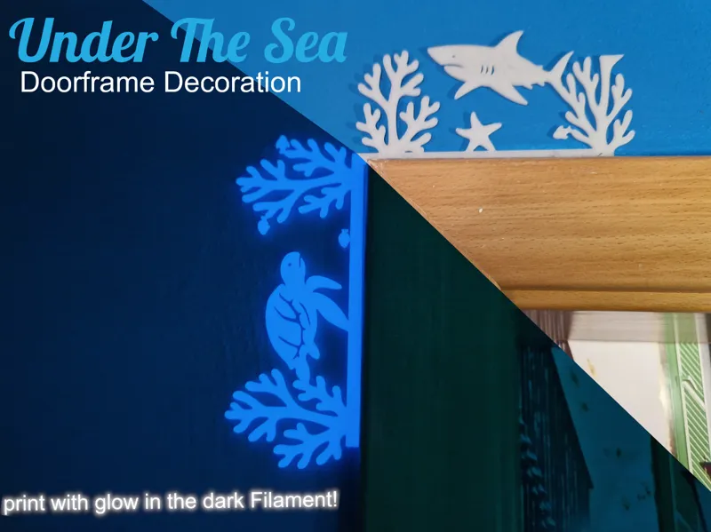 Under The Sea Doorframe Decoration Shark Turtle 