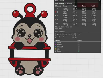 Accesorio para sujetar ligas de cabello: Lady Bug Hair Tie Holder Keychain — vista de referencia 4