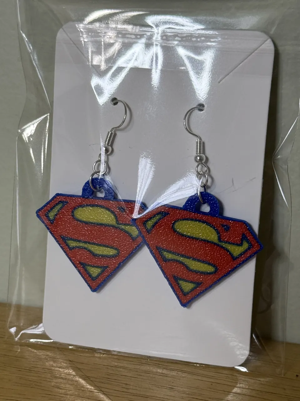 Superman Earrings *30 min print!* view 2