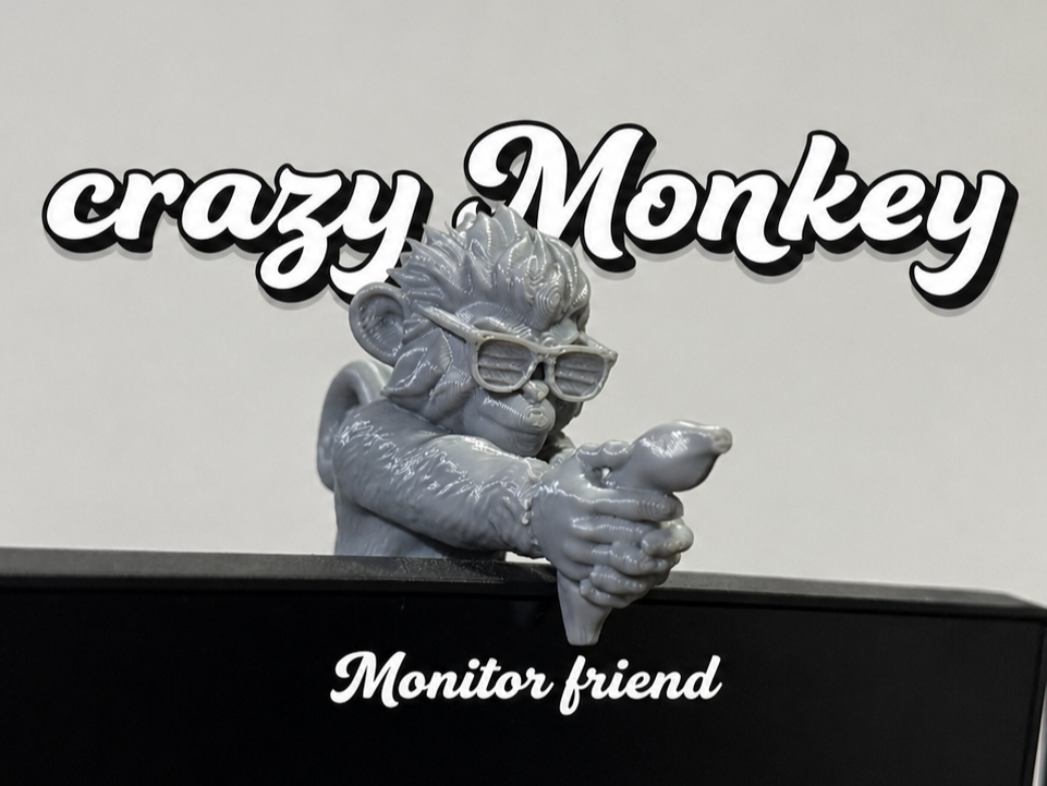 Crazy monkey monitor friend
