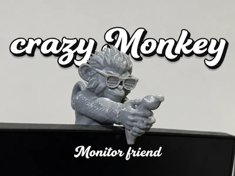 Crazy monkey monitor friend