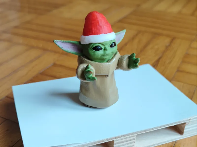 Grogu Christmas Hug