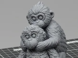 Punch monkey knitted, minimal supports
