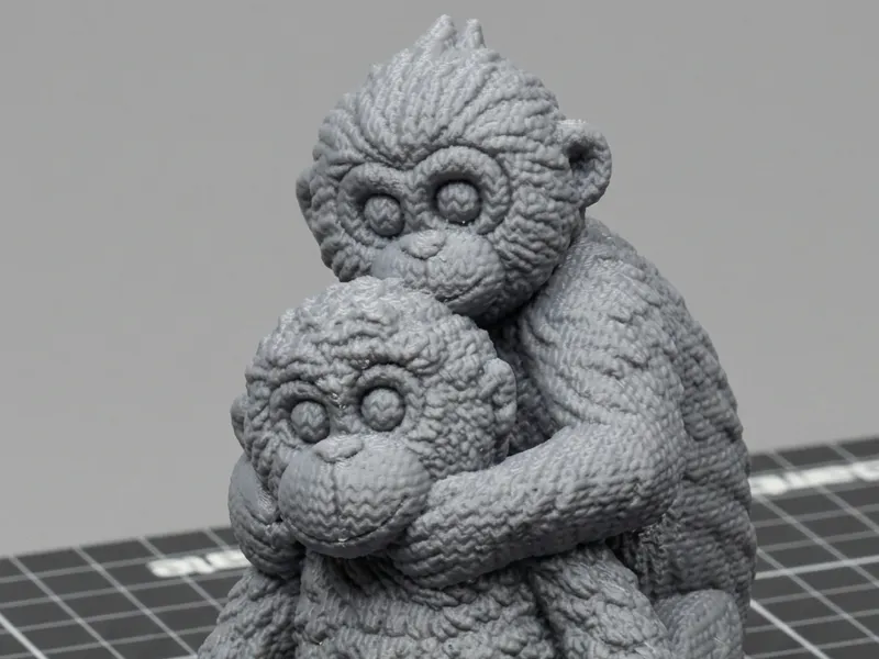 Punch monkey knitted, minimal supports
