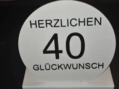 Birthday 40 Round