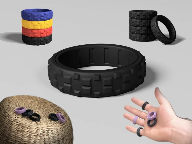 Fidget Ring - Motorbike Tyre (14mm-24mm)