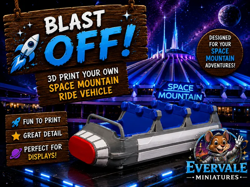 Classic Space Mountain Ride Vehicle | Fan Art