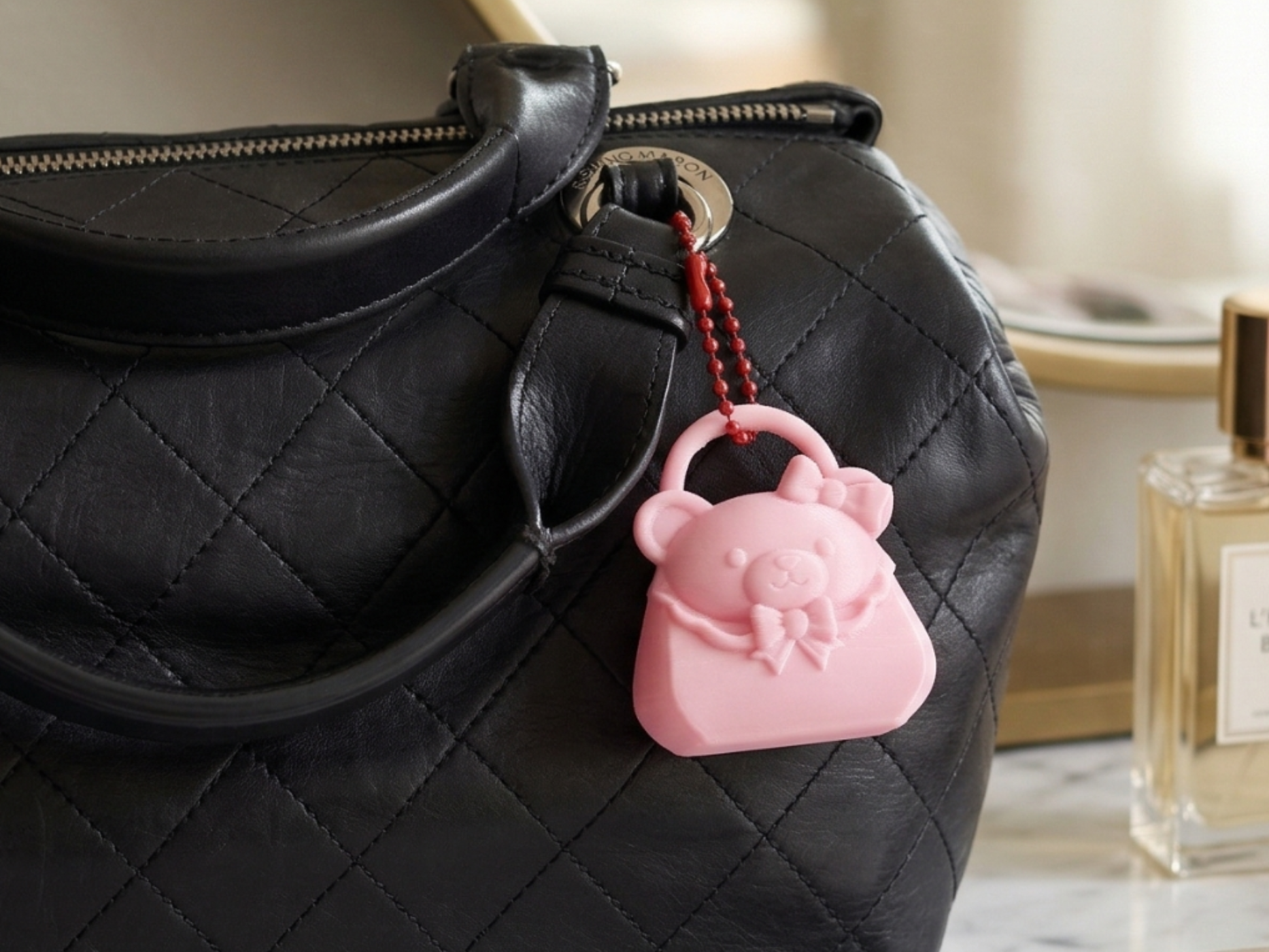 Kawaii Mini Bear Handbag Charm