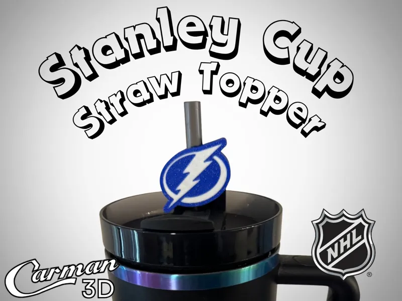 Tampa Bay Lightning Stanley Cup Straw Topper