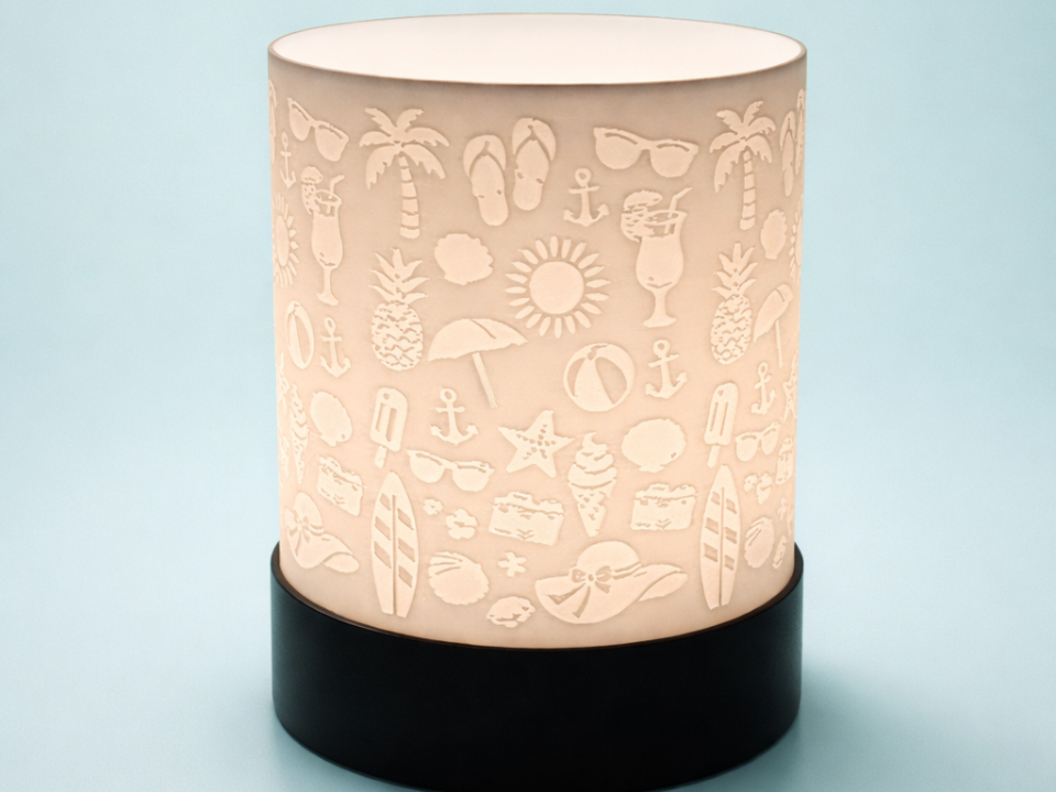 Summer Vacation Vibe Lantern (LED Tealight Holder)