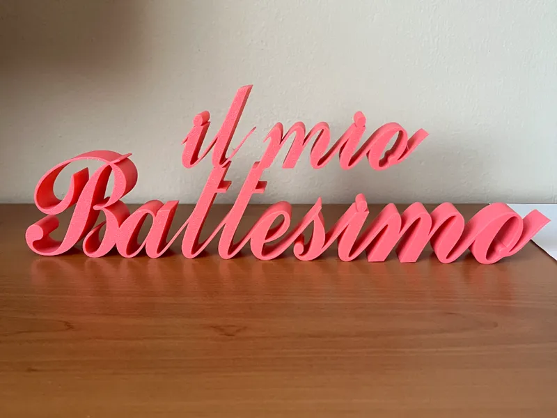 Scritta "il mio Battesimo"