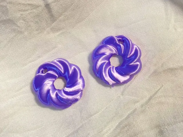 立体扭花圆环耳环