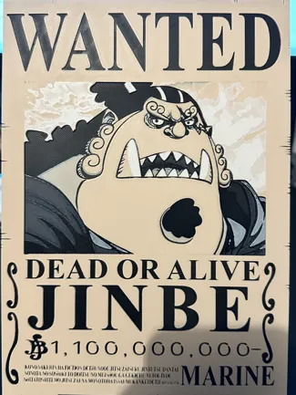 One Piece Jinbe Wanted Poster