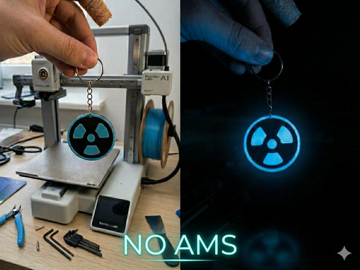Nuclear Glow Keychain - Multi-color (NO AMS)