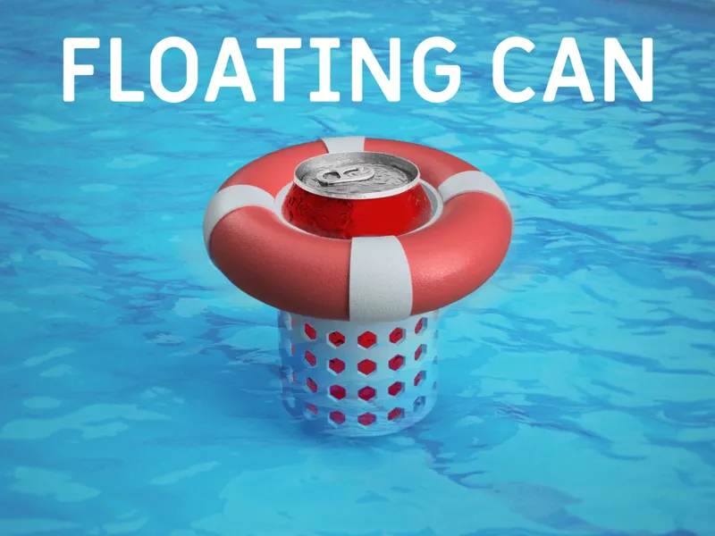 Floating can holder