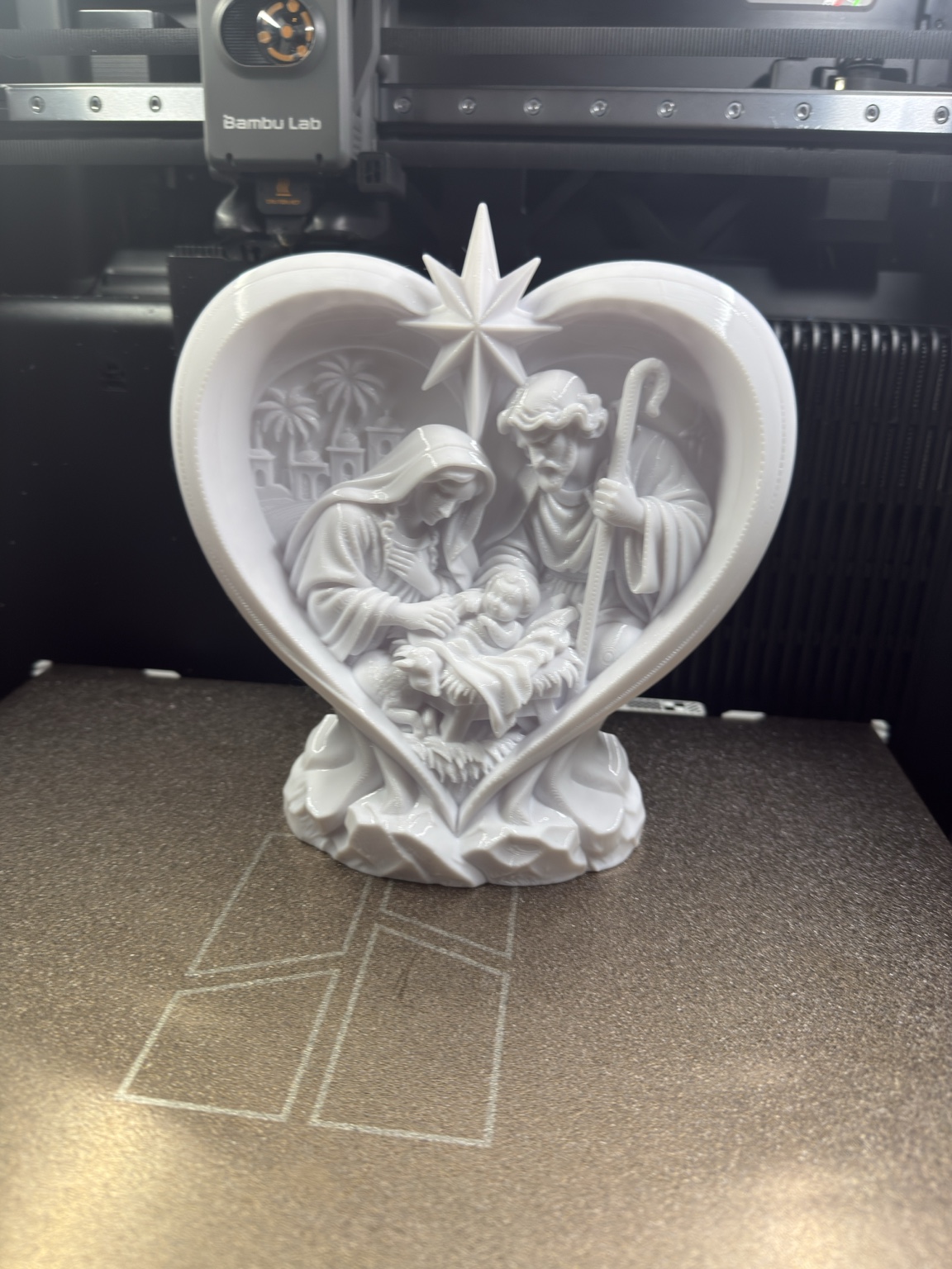 Holy Family in the Heart –Christmas Nativity Scene - 1