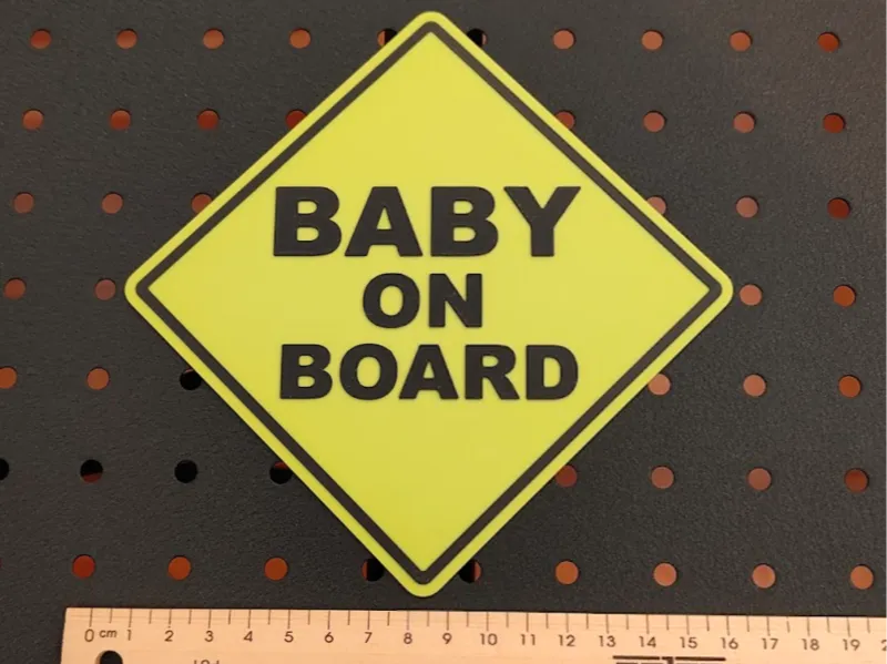 Baby Onboard - Car Warning Sign