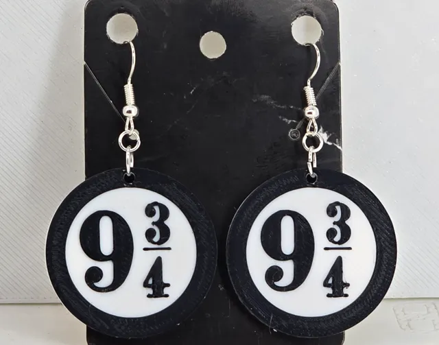Harry Potter 9 3/4 Layered Earrings and Keychain