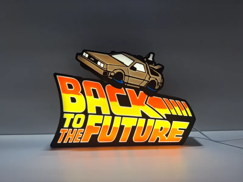 Back to the Future LED Lampe