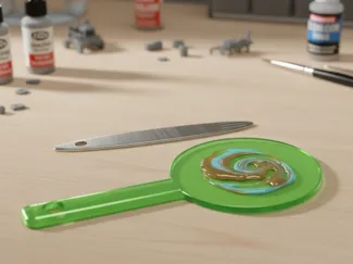 Glue mixing plate
