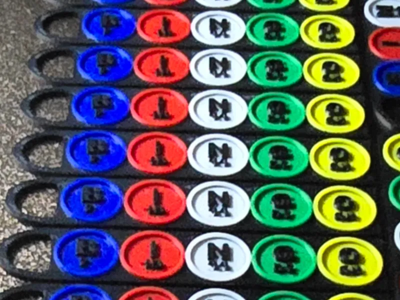 colored bingo keychain
