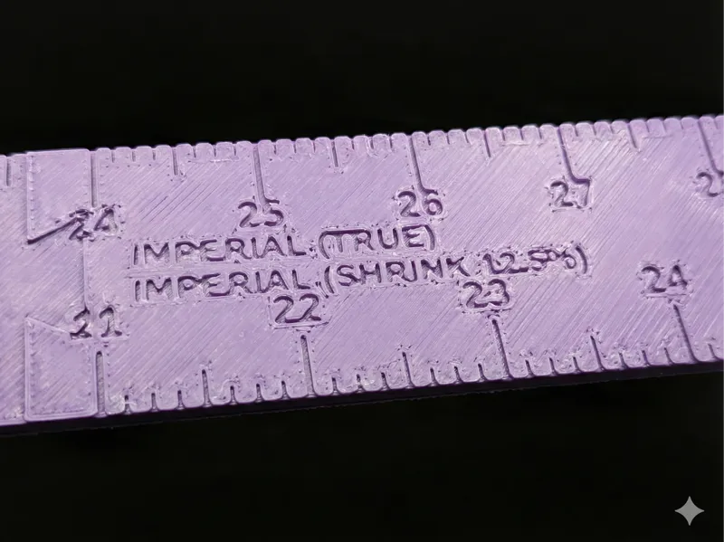 Pottery shrinkage ruler parametric design made with Torrify