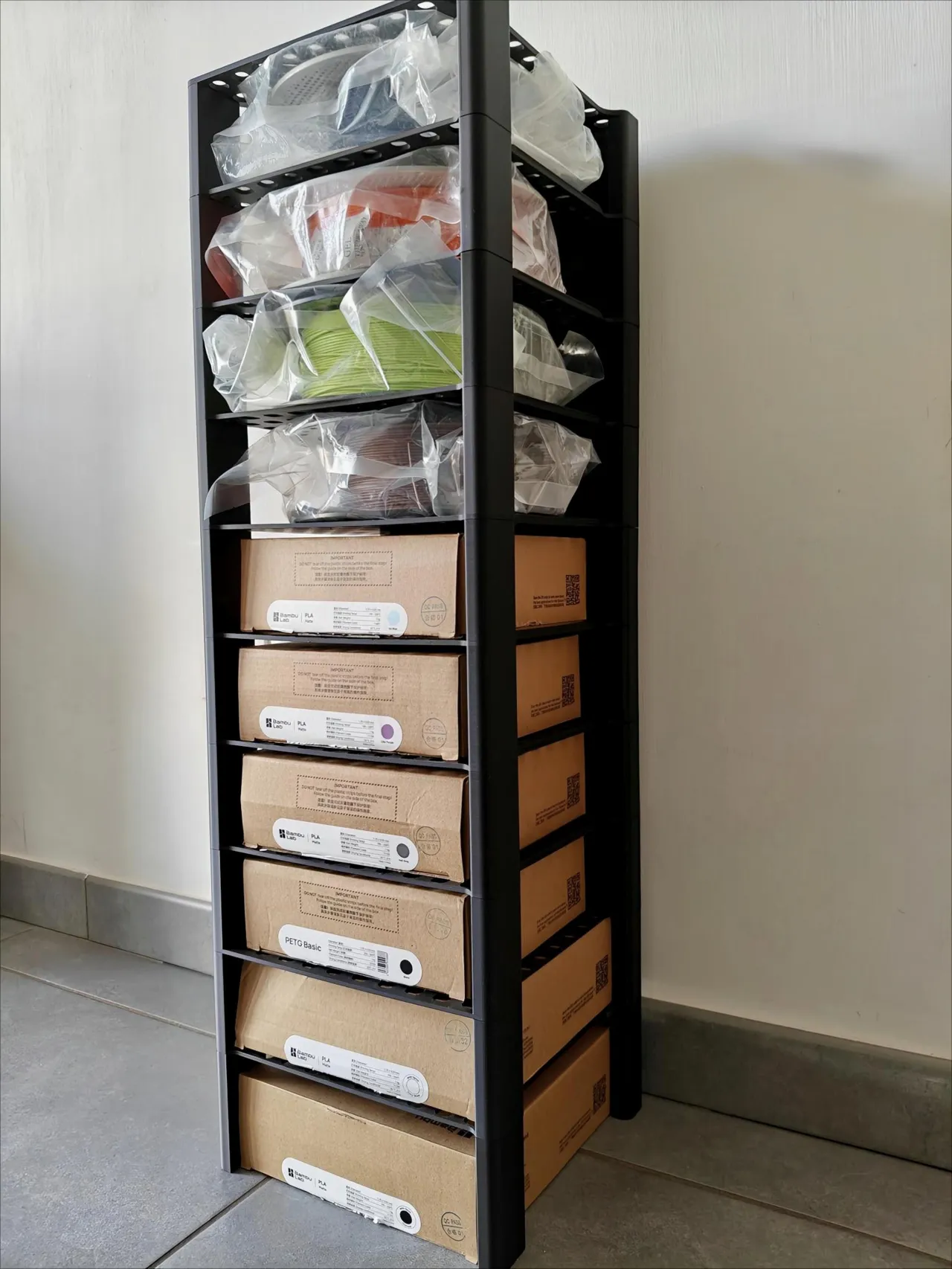 Bambu Lab Stackable Filament Tower view 4