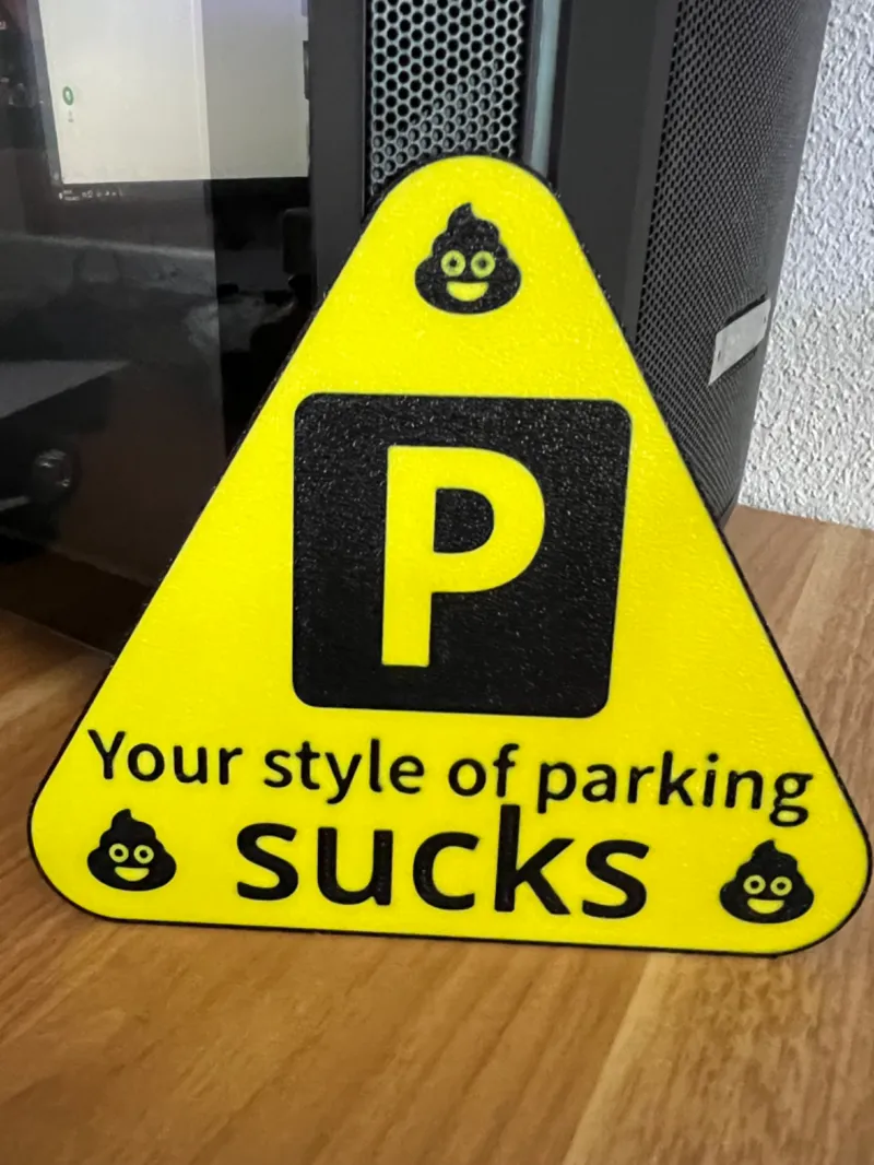 Bad Parking Warn Sign