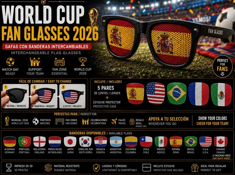 GAFAS PATRIOTICAS (banderas intercambiables)