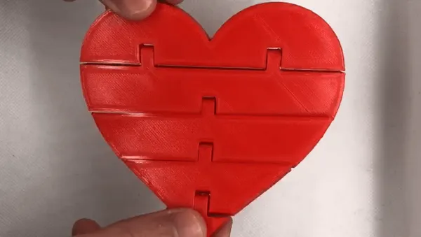Sous-verre cœur articulé