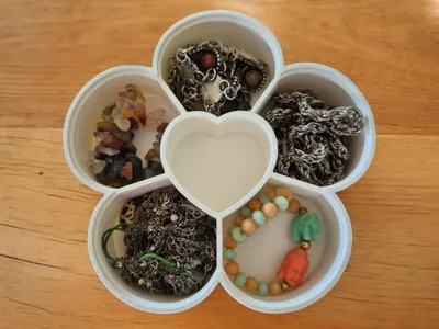 Flower Jewellery Box With Lid