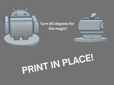 Apple and Android Illusion Art