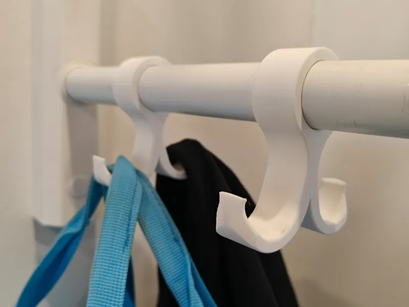 Round Rail Hook for Clothes
