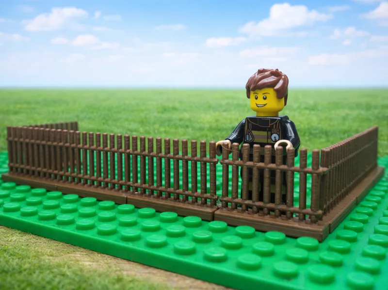 Lattenzaun gerade 4x1 Legos / Klemmbausteine City