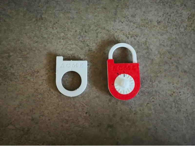 3-Digit Combination Padlock Kit Card - No AMS