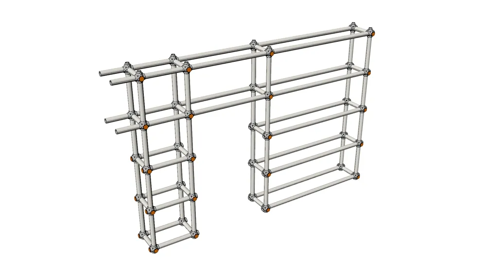 Pvc Stackable Rack Connectors Joint Bracket for PVC Pipe Rack-3 Types/Extendable by OAAOAD MakerWorld ...