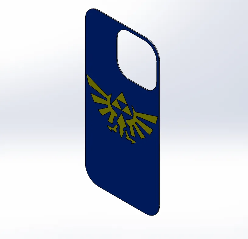 Legend of Zelda logo backing (iPhone 16 pro max) - Free 3D Print Model ...