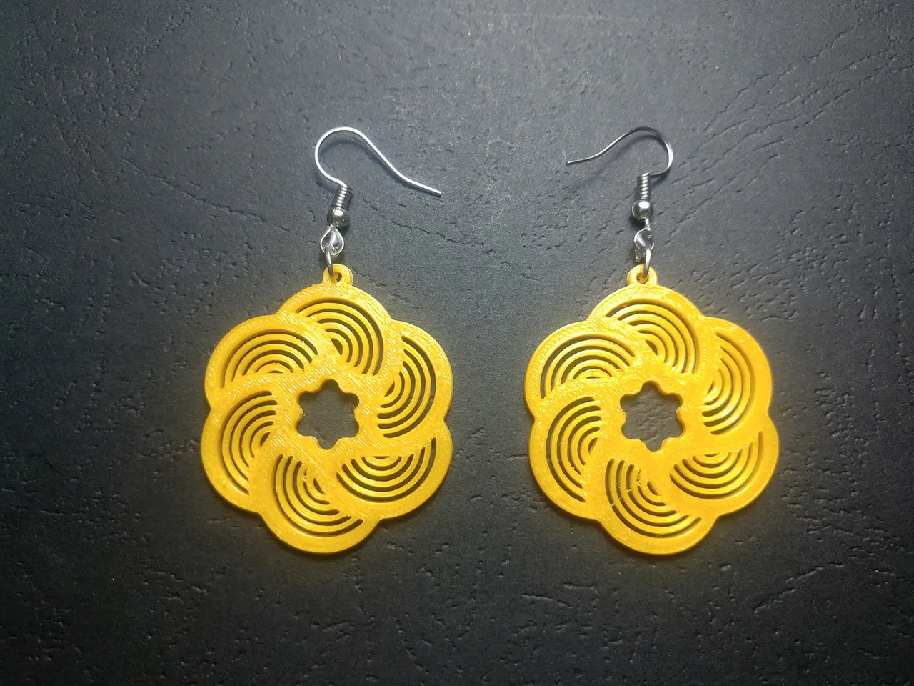 Fractal Wheel Earrings view 2