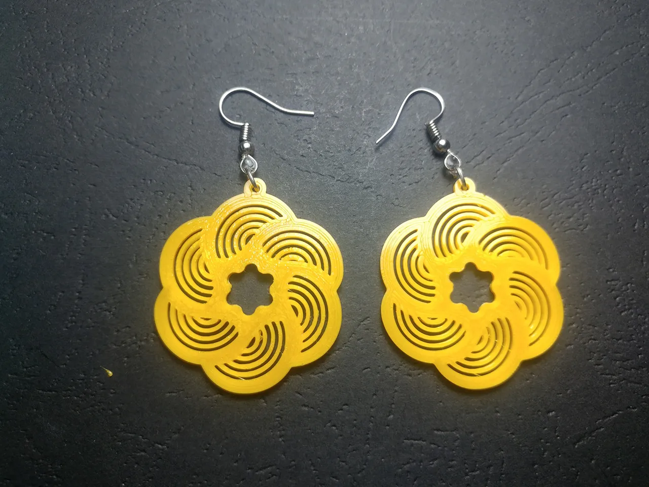 Fractal Wheel Earrings view 3
