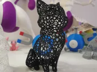 Sculpture chat motif Voronoï — photo 2