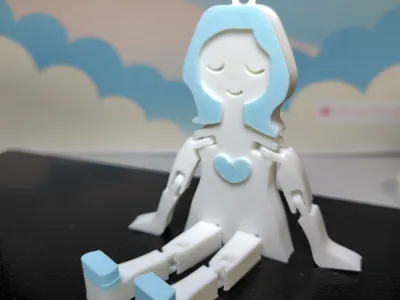 Flexi-toy Girl's Keychain (Blue)