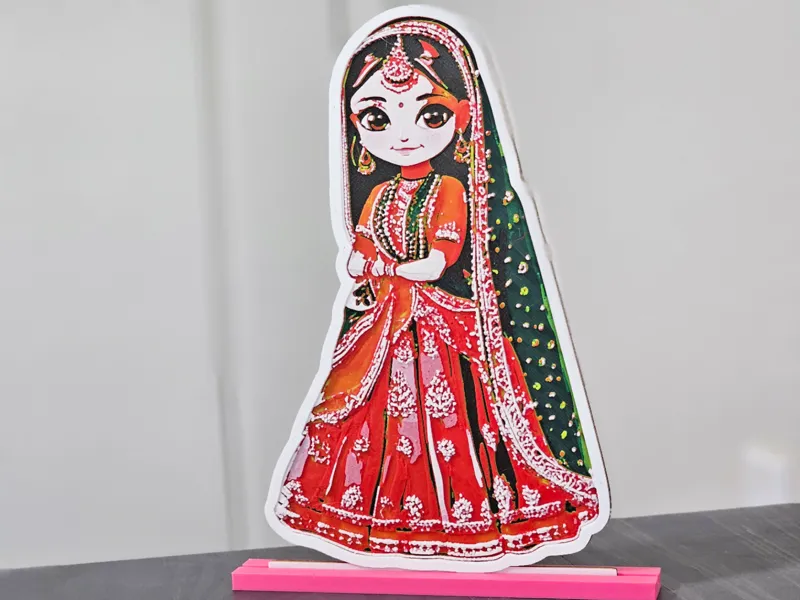 HueForge-Indian Girl in Traditional Festive Attire