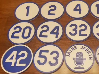 Retired Dodger Numbers Stadium Display