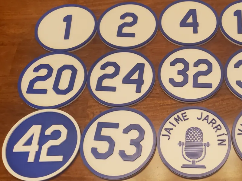 Retired Dodger Numbers Stadium Display